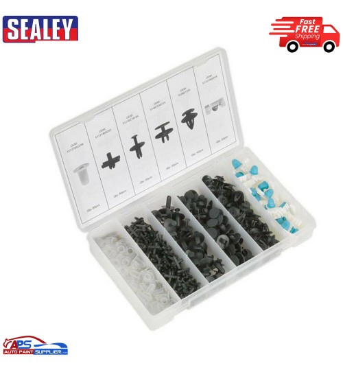 Sealey BTC18 Honda Door Panel Trim Clip Assortment Pack, Toyota121pc,